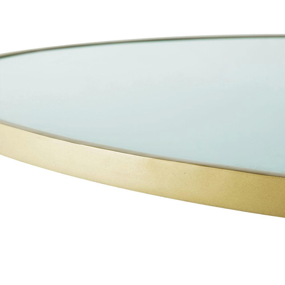 Riverside - Table à manger ronde 6 personnes en verre blanchi D140