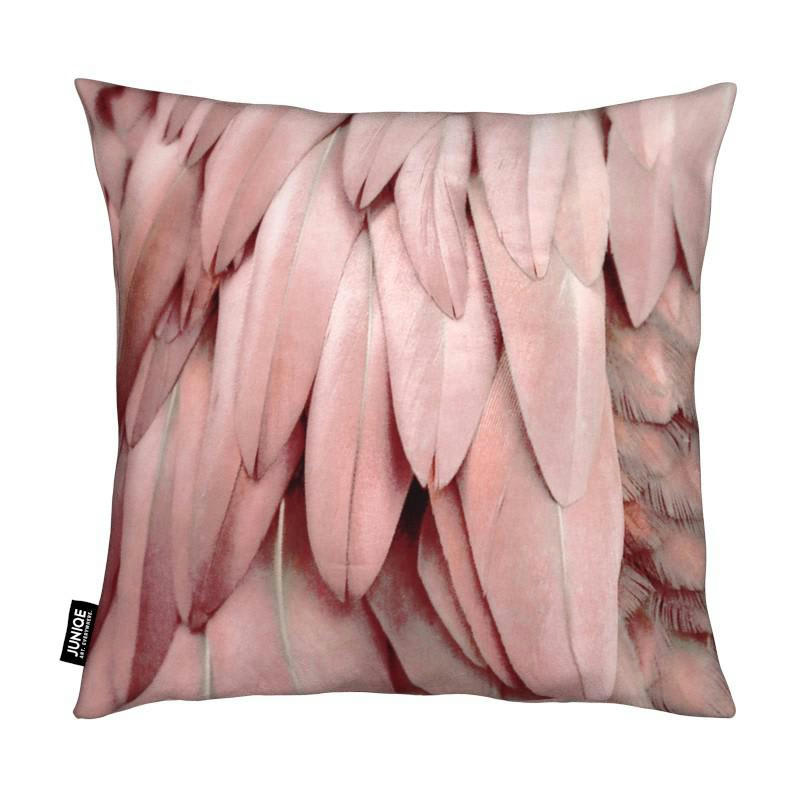 PASTEL FEATHERS - Coussin en microfibre en rose 40x40