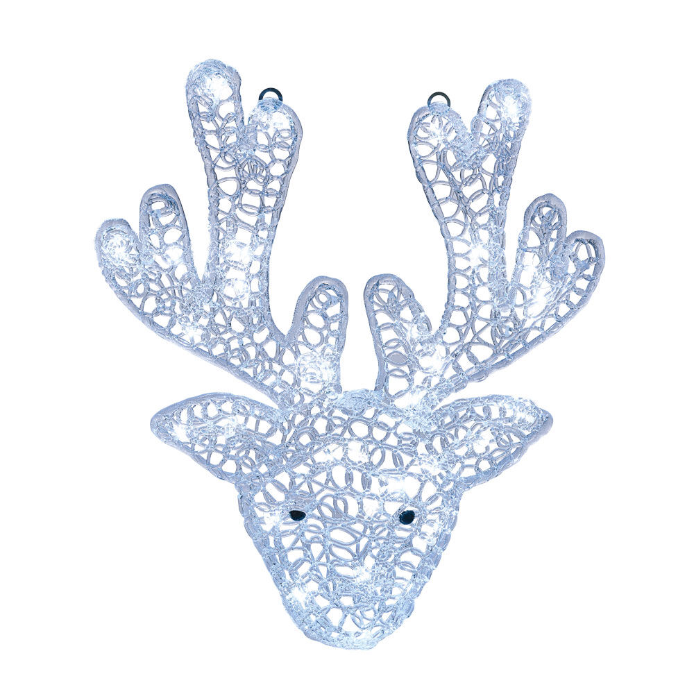 Déco de No&euml;l renne 2D extérieur 35 LED