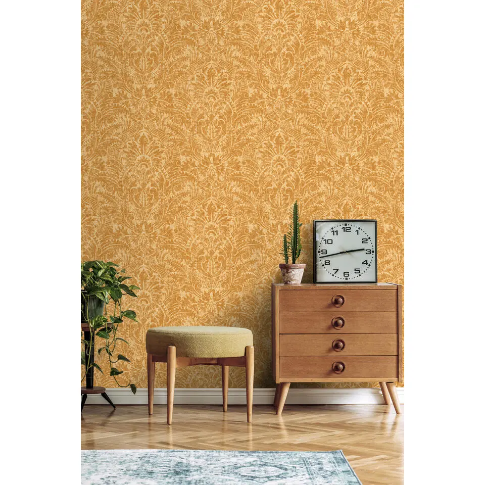 ESTAhome behang ornamenten terracotta - 50 x 900 cm