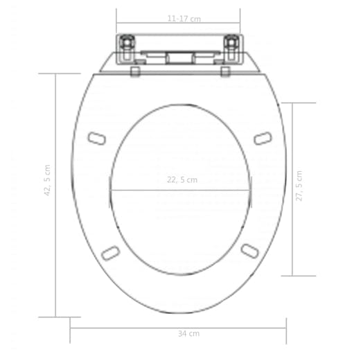 NNEVL Soft-close Toilet Seat with Quick-release Design Black