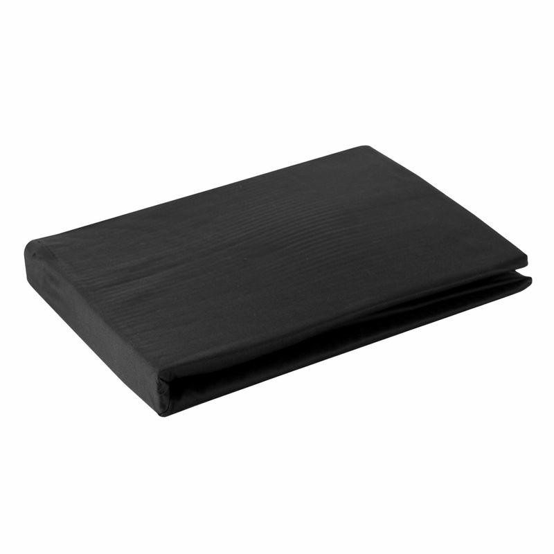 Prześcieradło satynowe z gumką 220x200 Nova czarne