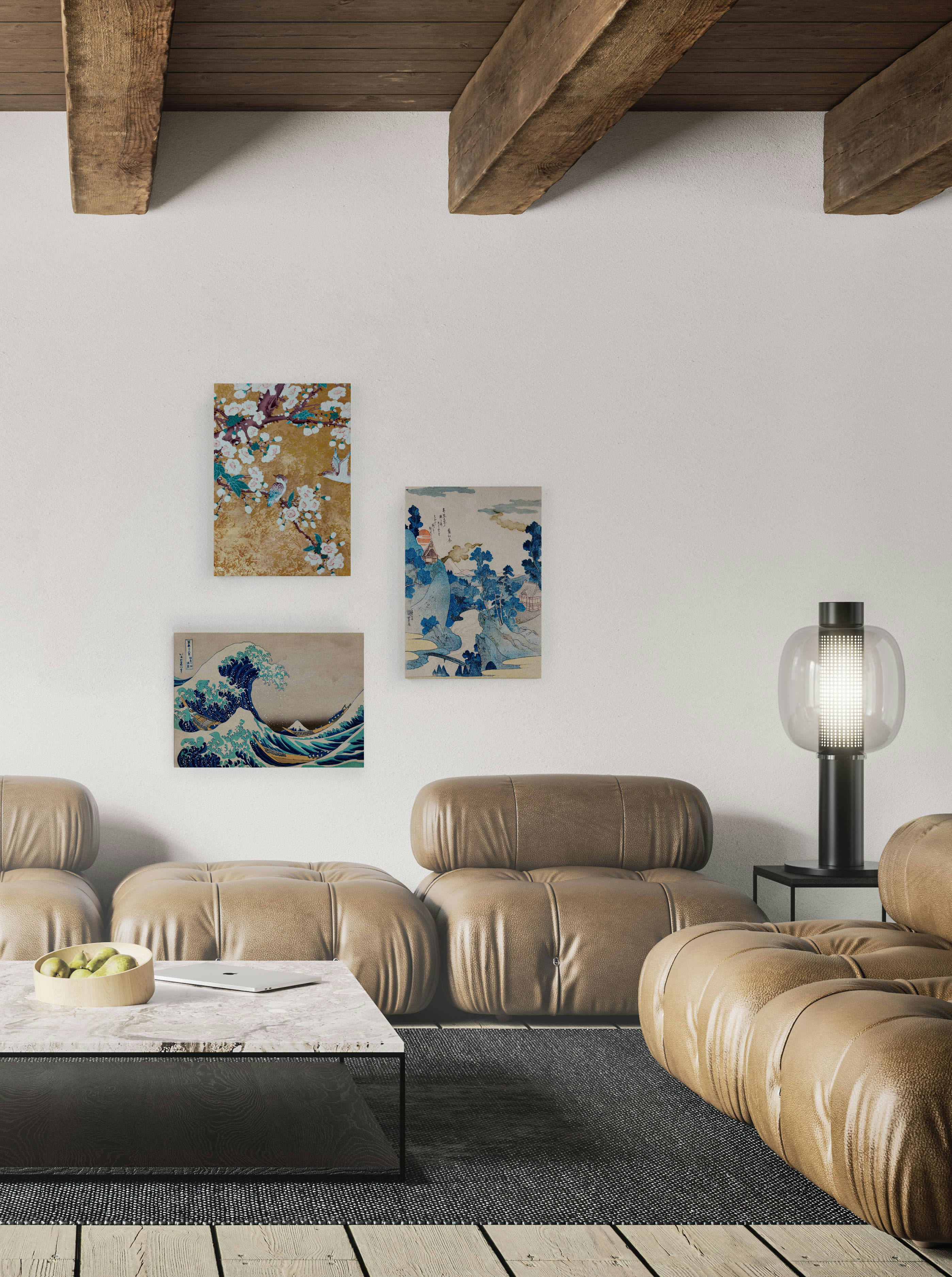 JAPANESSE GARDEN - Peinture sur toile 60x40 imprimé HD jardin japonais