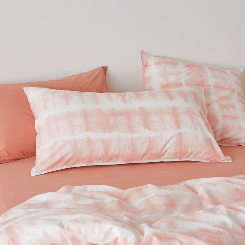 Stonewashed Cotton Peach Tie Dye Pillowcases
