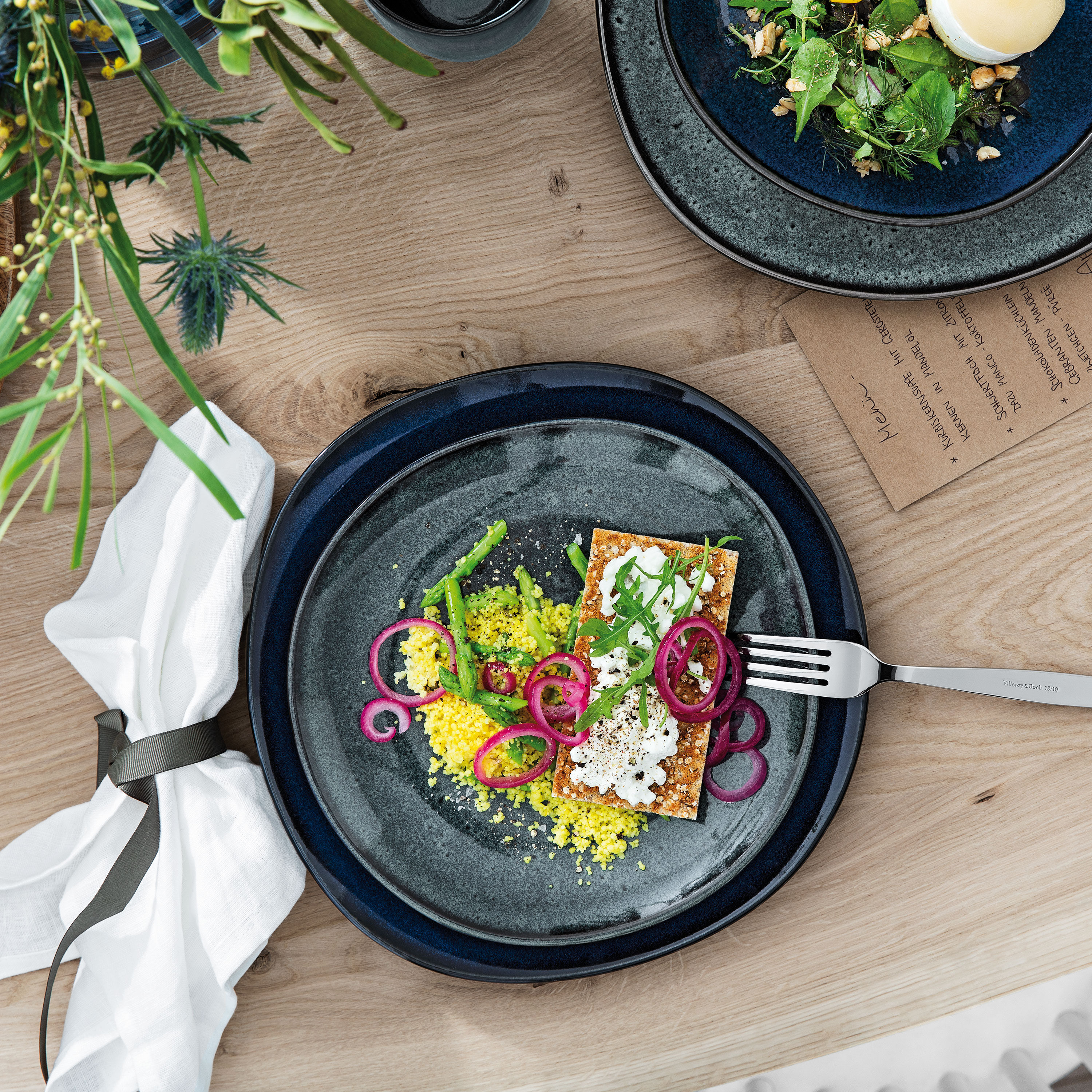 Lave Salad/ Dessert Plate - Grey, 9.3'' x 9.1'', stoneware
