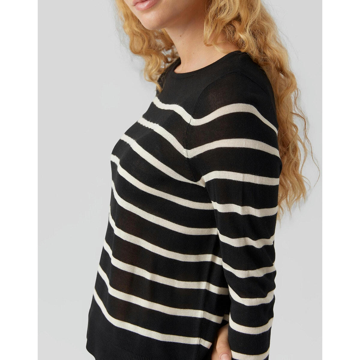 Pull marinière en fine maille