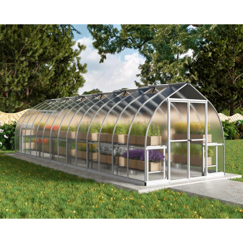 Serre en polycarbonate Bella argentée 19,7 m² CANOPIA
