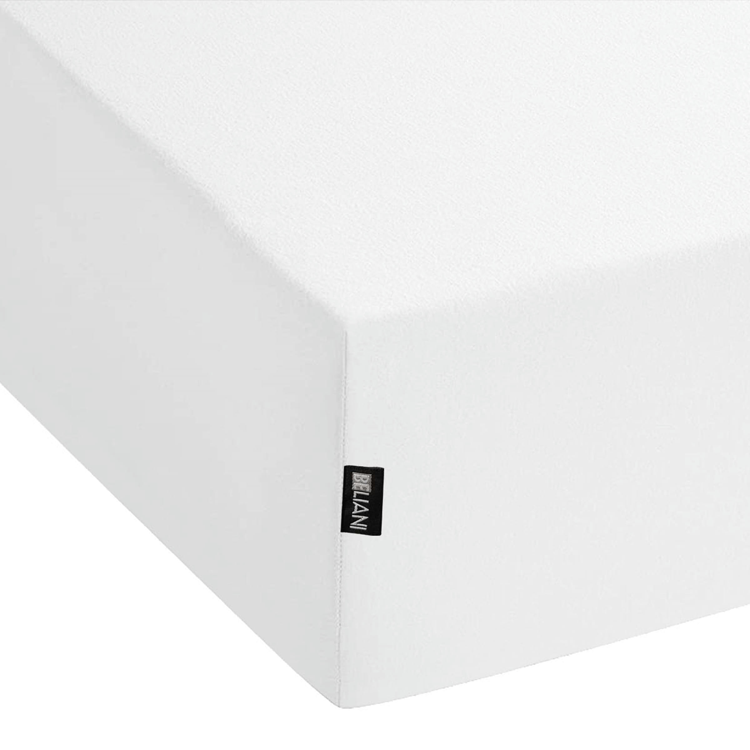 HOFUF - Drap-housse en coton 160 x 200 cm blanc