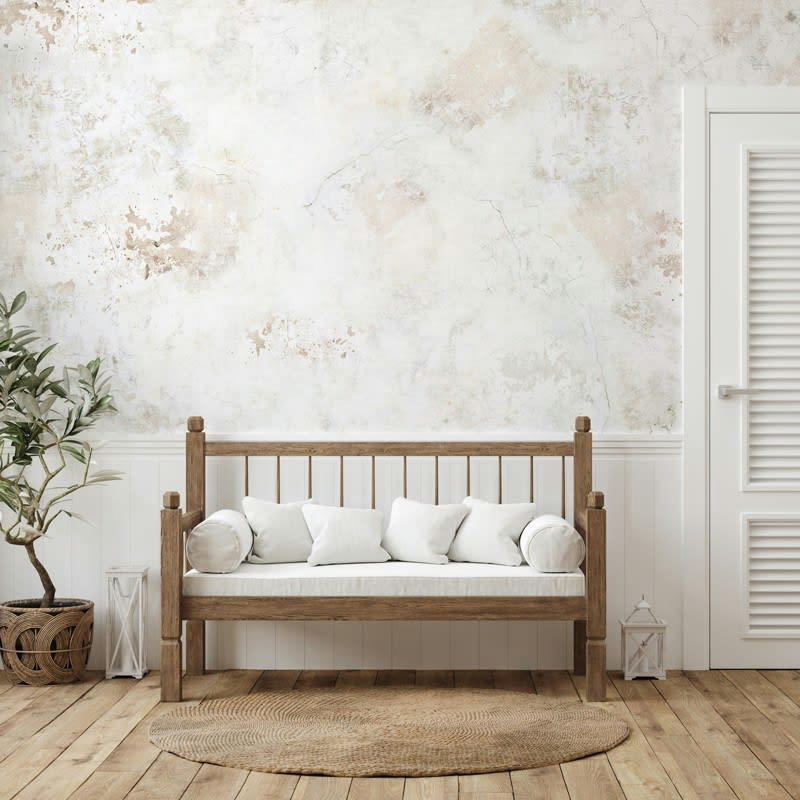 NEW TRASHWALL - Papier Peint Panoramique L336xH270cm Beige Industriel