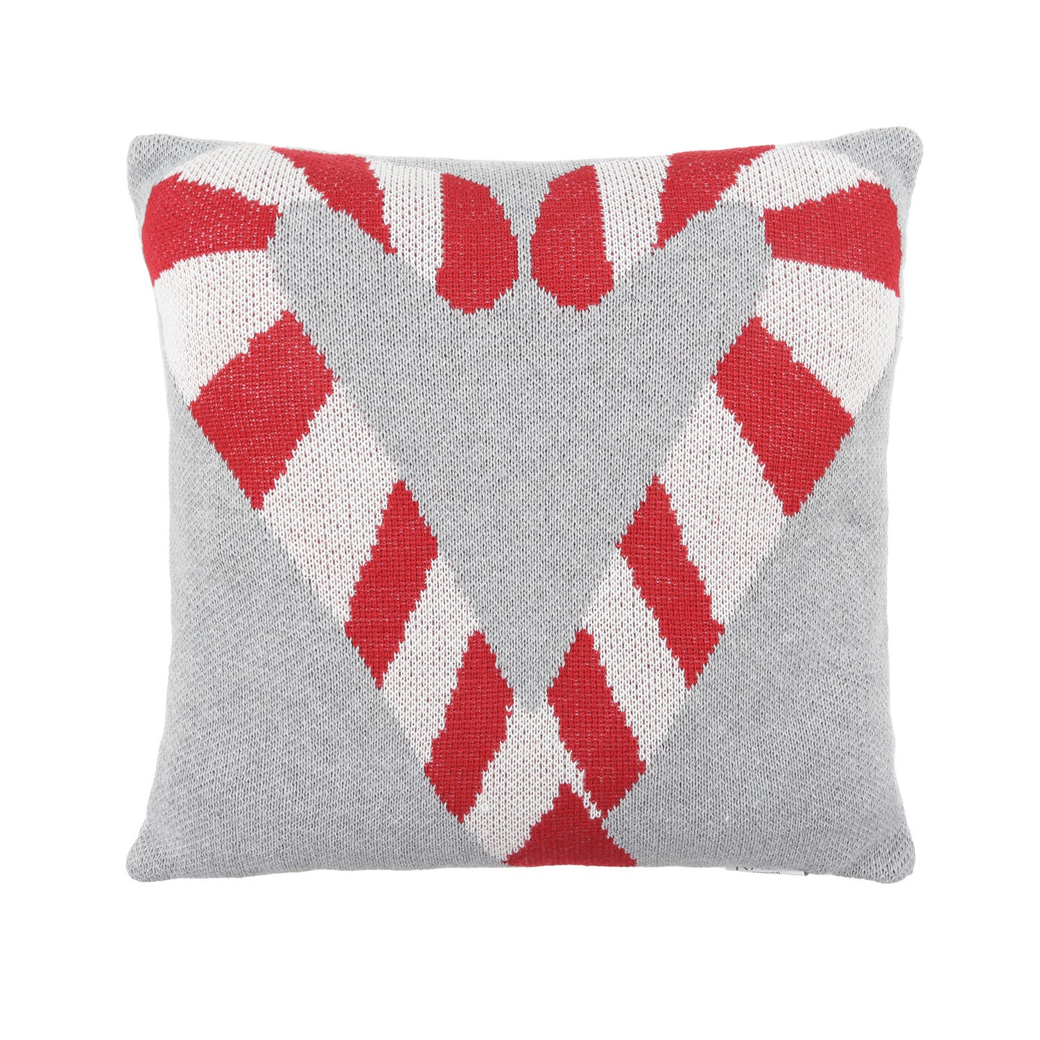 Cuscino divano natalizio 40x40 cm Bastoncini cuore
