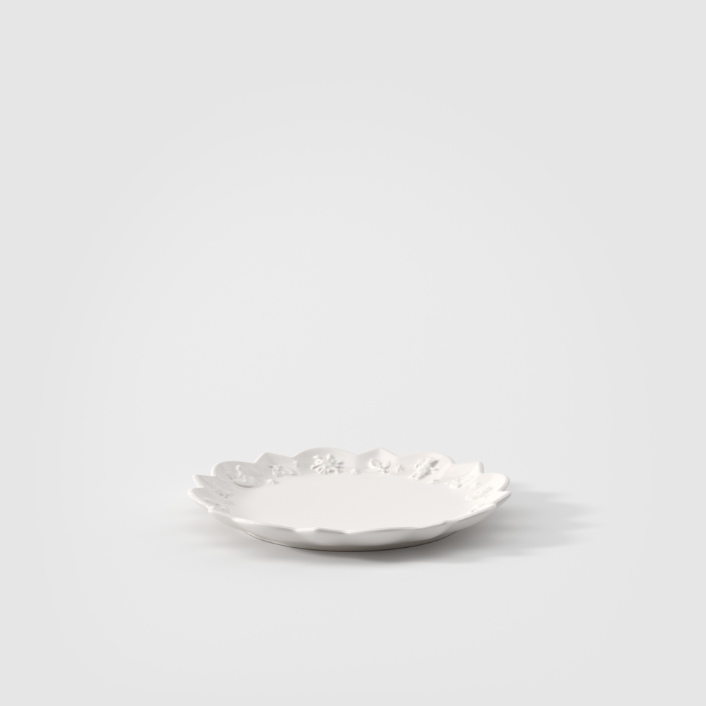 Toy's Delight Royal Classic Coffee cup saucer - White, 7.3'', Premium Porcelain
