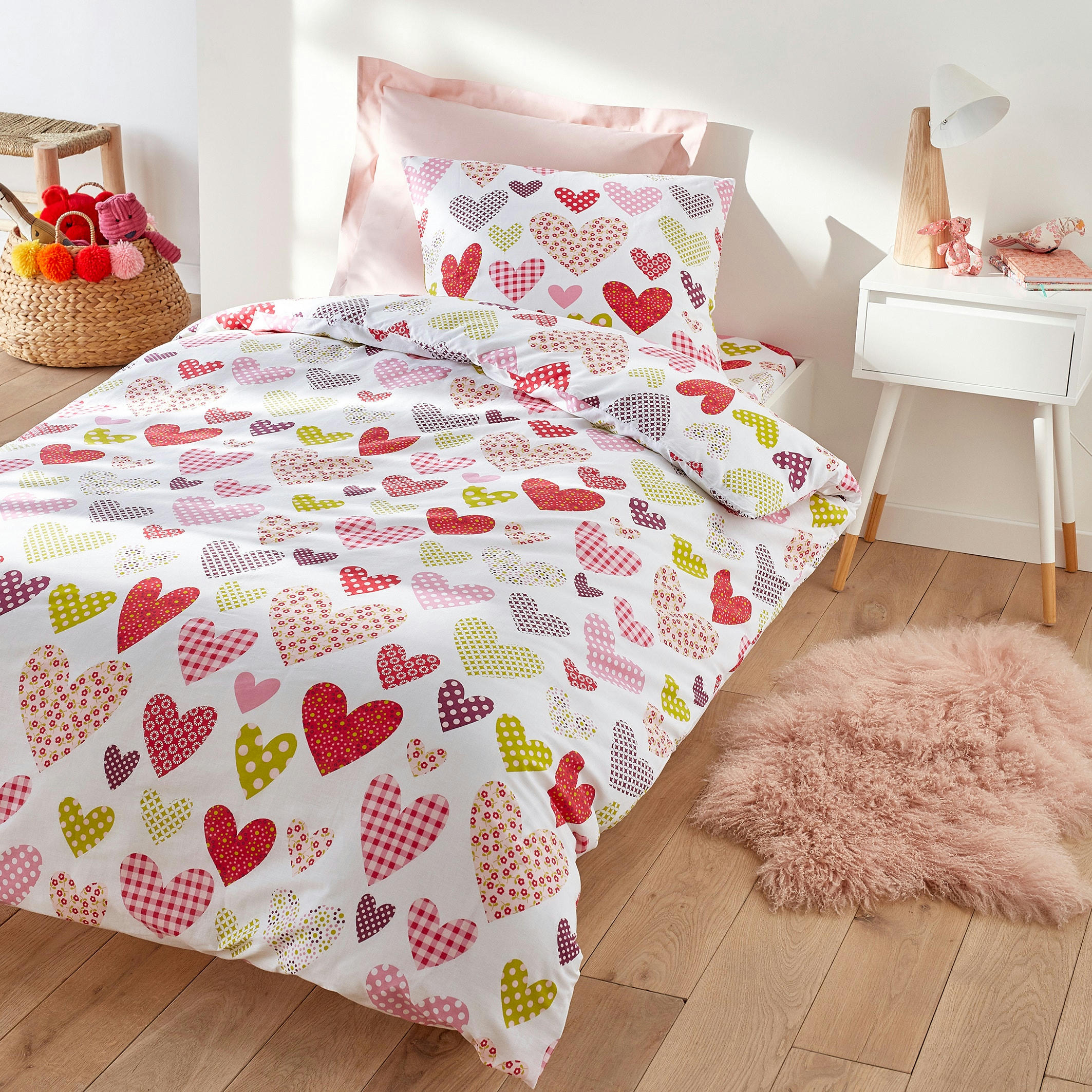 Housse de couette enfant, Coeur Liberté