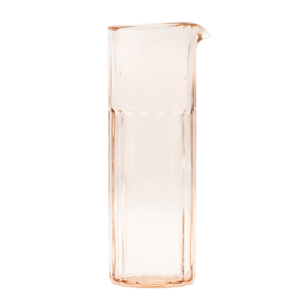 Brût Homeware karaf Reed - roze - gerecycled glas