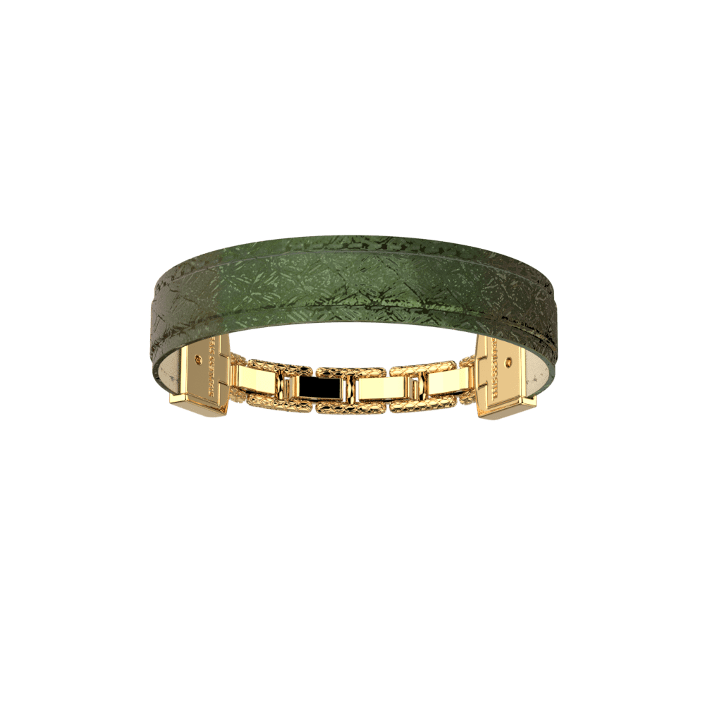 Bracelet Twist, écailles Vert Iridescent