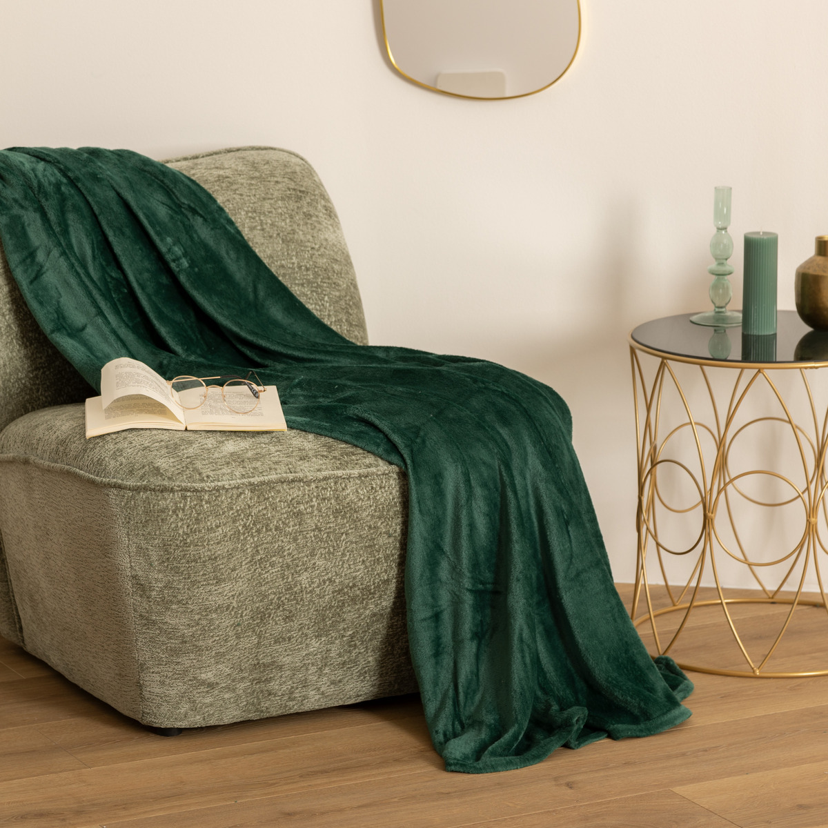Flannel plaid Green, 130x180 cm