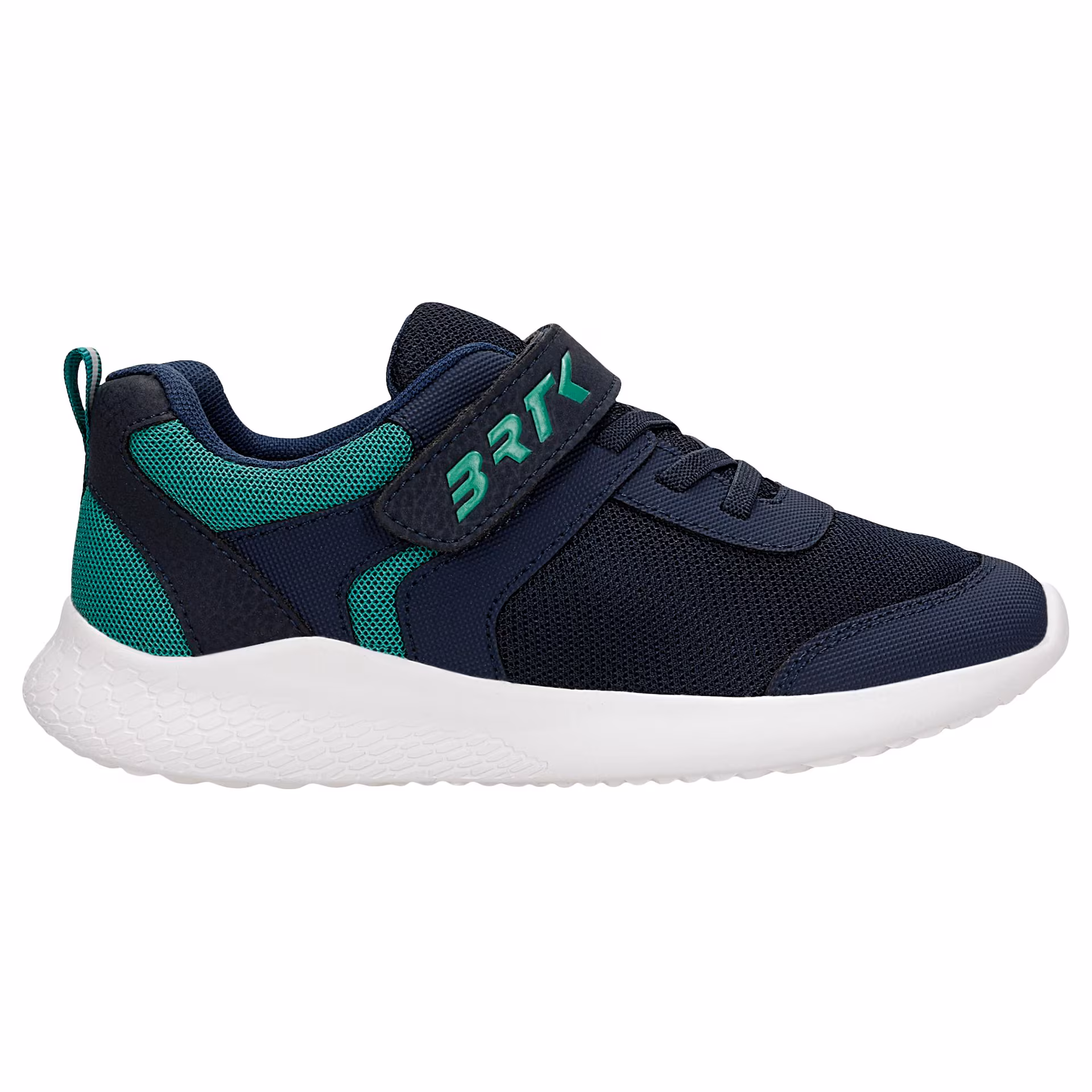 Granatowe sneakersy dziecięce z zielonymi wstawkami BARTEK 87003-17