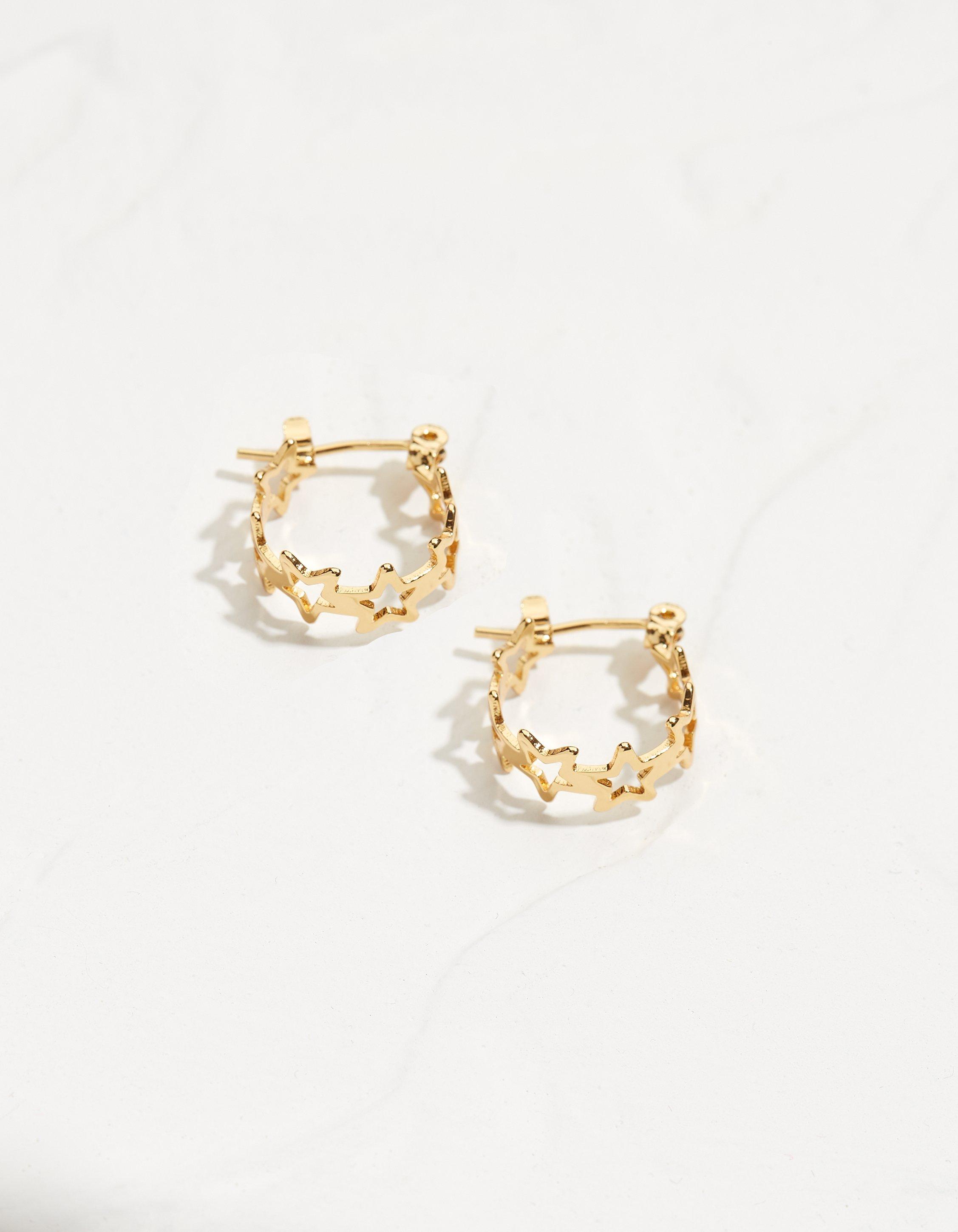 Star Huggy Hoop Earrings