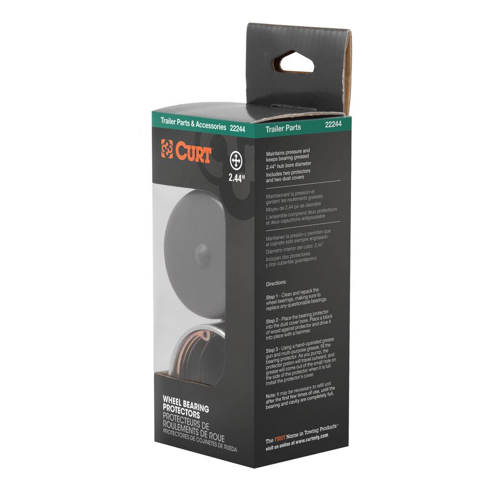 CURT Bearing Protectors & Covers, 2.44-in, 2-pk