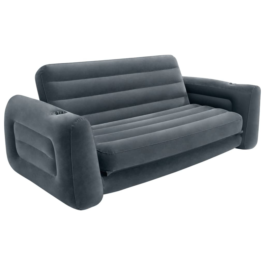 INTEX Rozkładane siedzisko SzaryPVC