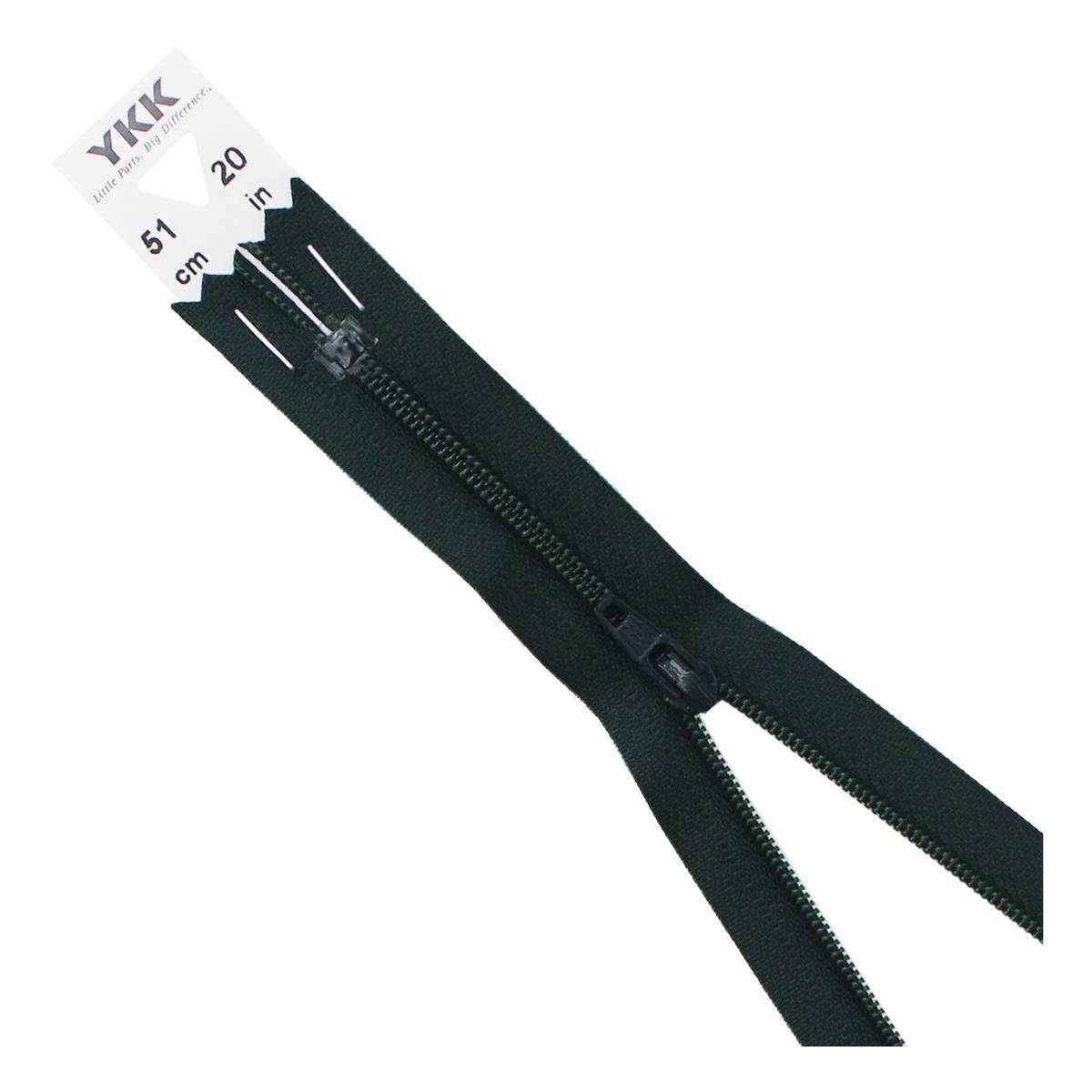 YKK Bottle Green Dress and Skirt Zip 51cm