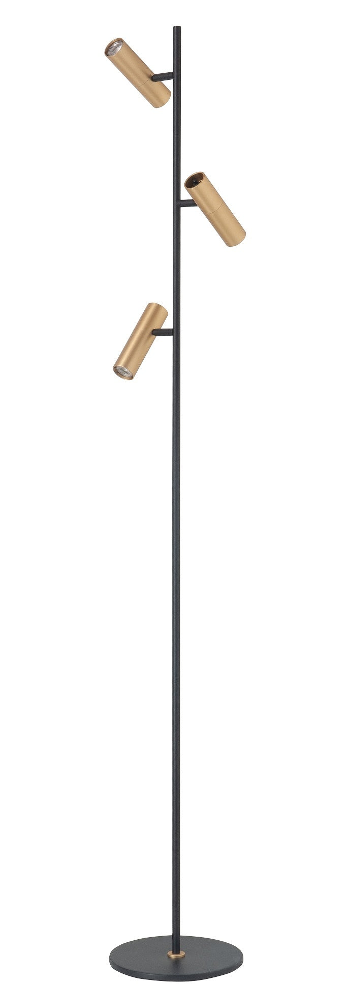 Highlight Highlight Vloerlamp Trend Zwart  Goud 3 lichts 158cm mini