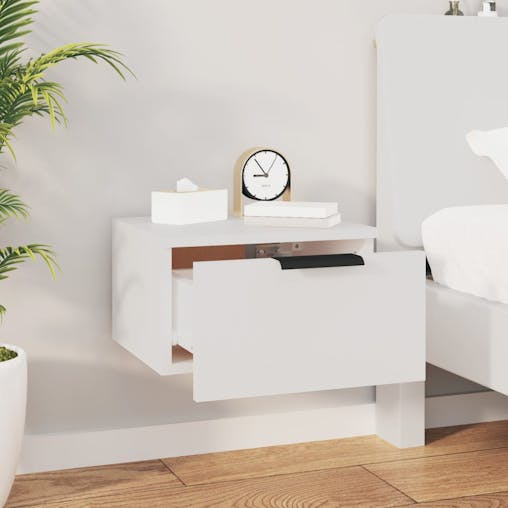 NNEVL Wall-mounted Bedside Cabinets 2 pcs White 34x30x20 cm