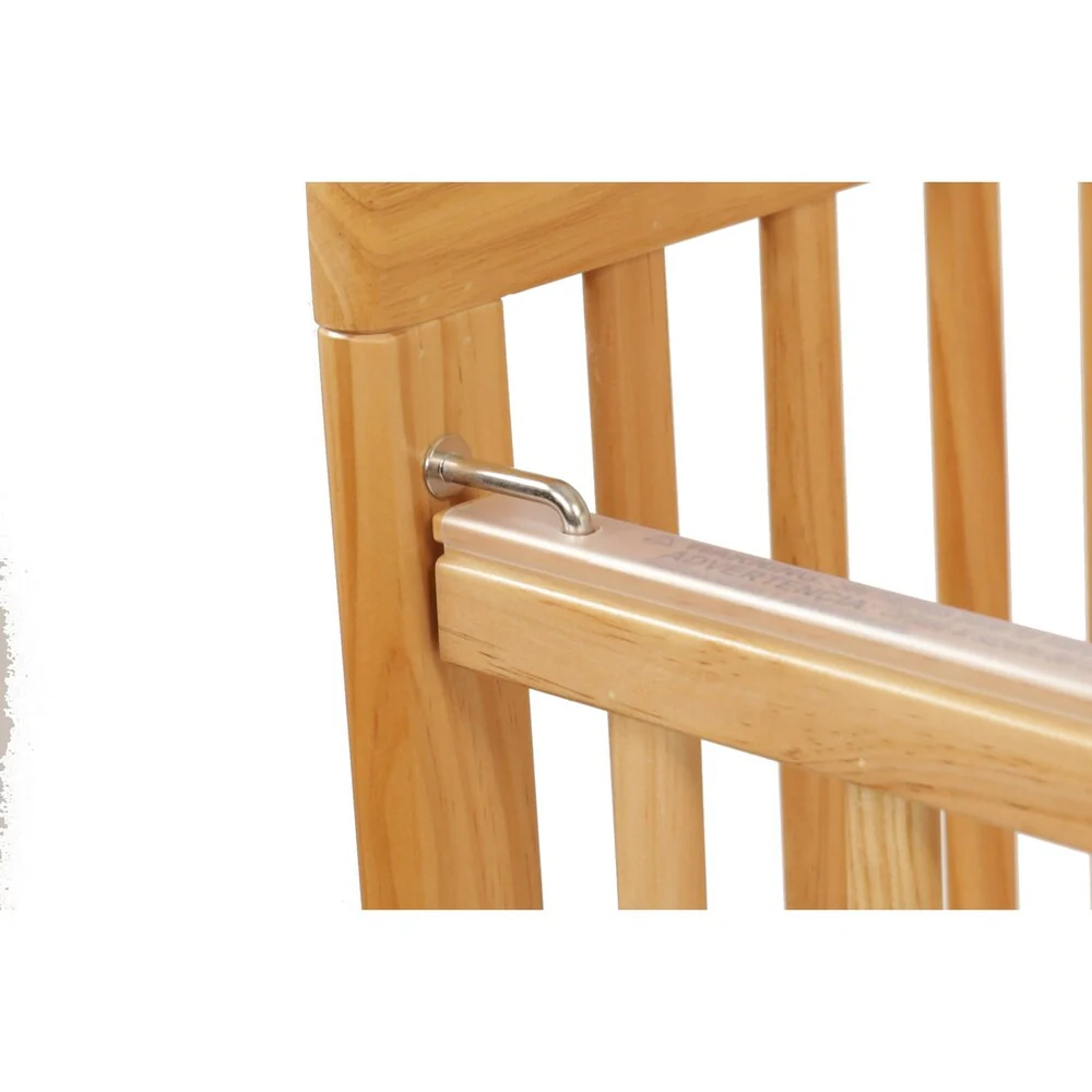 LA Baby Full Size Folding Pocket Crib- Natural