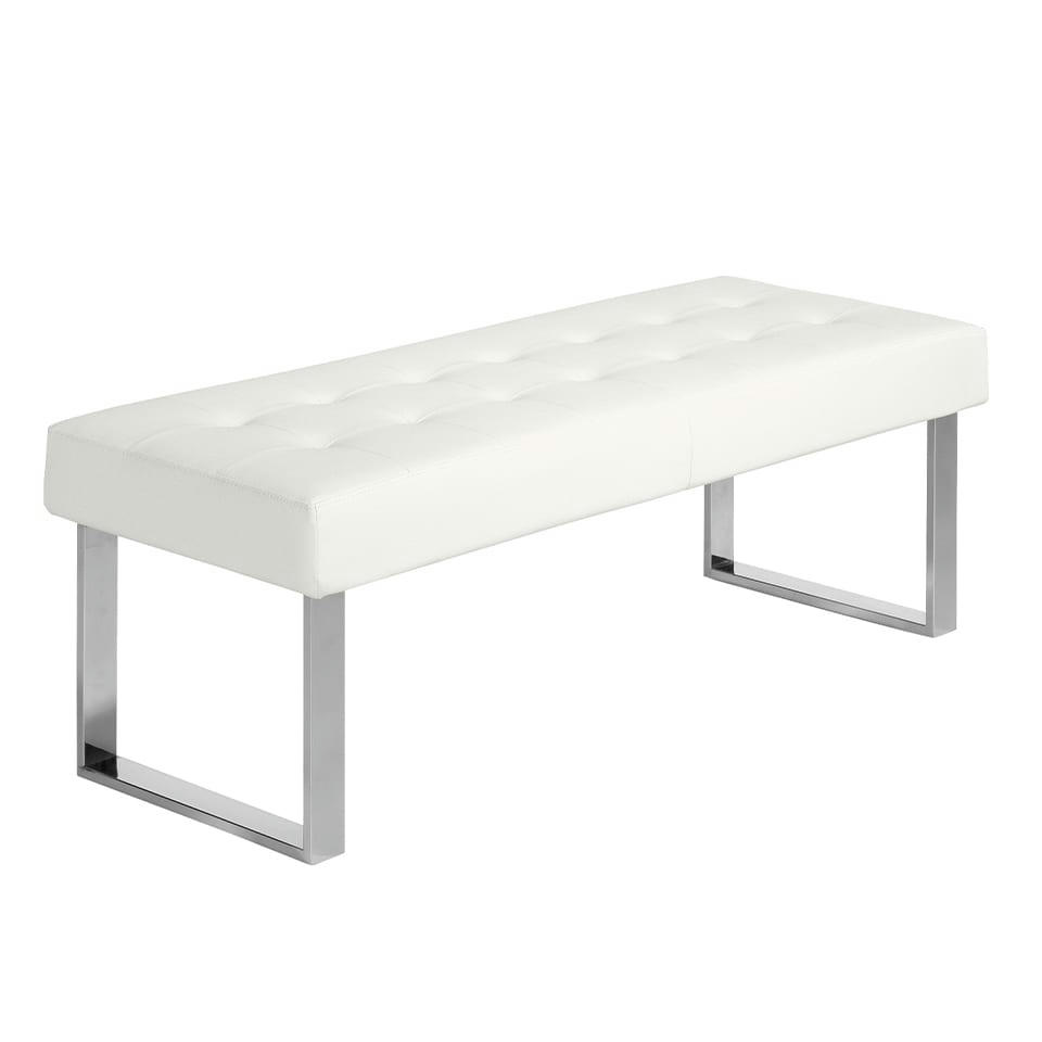 - Banquette croûte de cuir et acier chromé