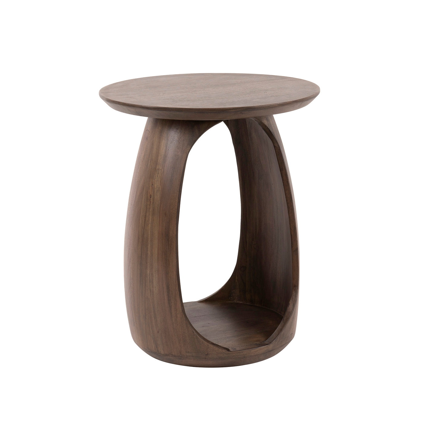 Giga Meubel Bijzettafel Flow - Bruin Acaciahout - 45x45x56cm