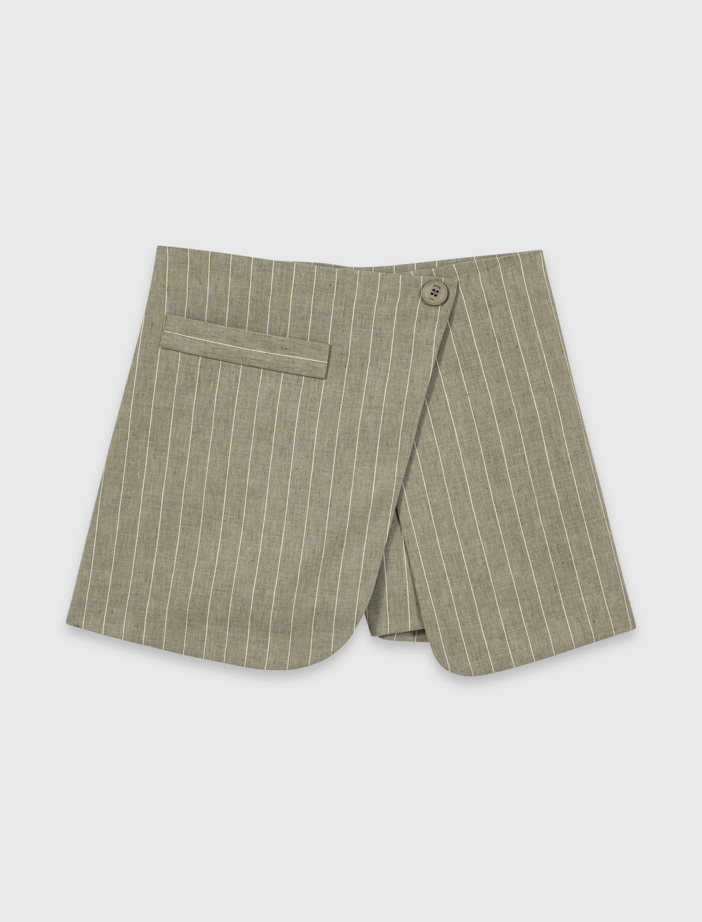 Short trompe l'œil en lin mélangé