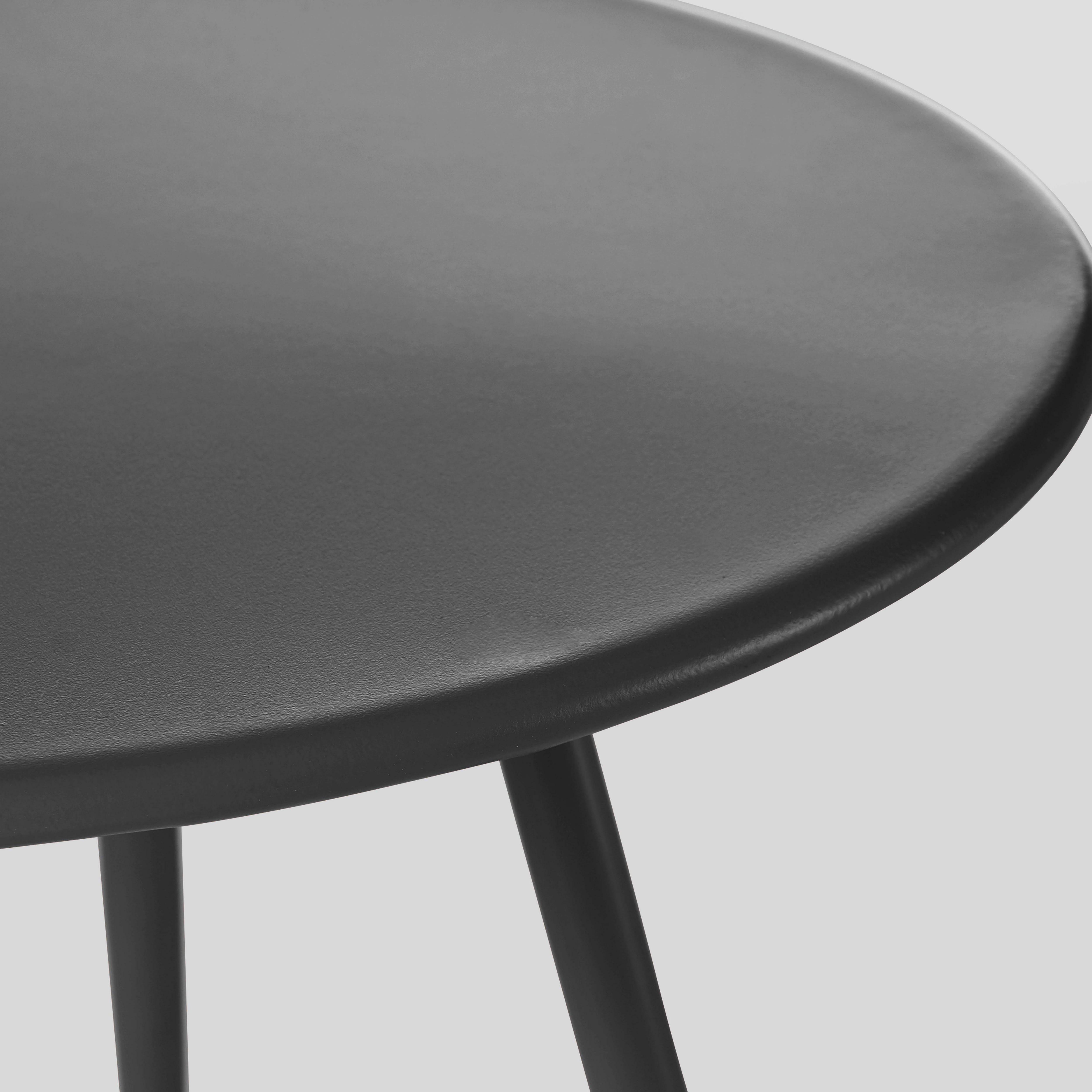 PALAVAS - Table basse ronde en métal grise