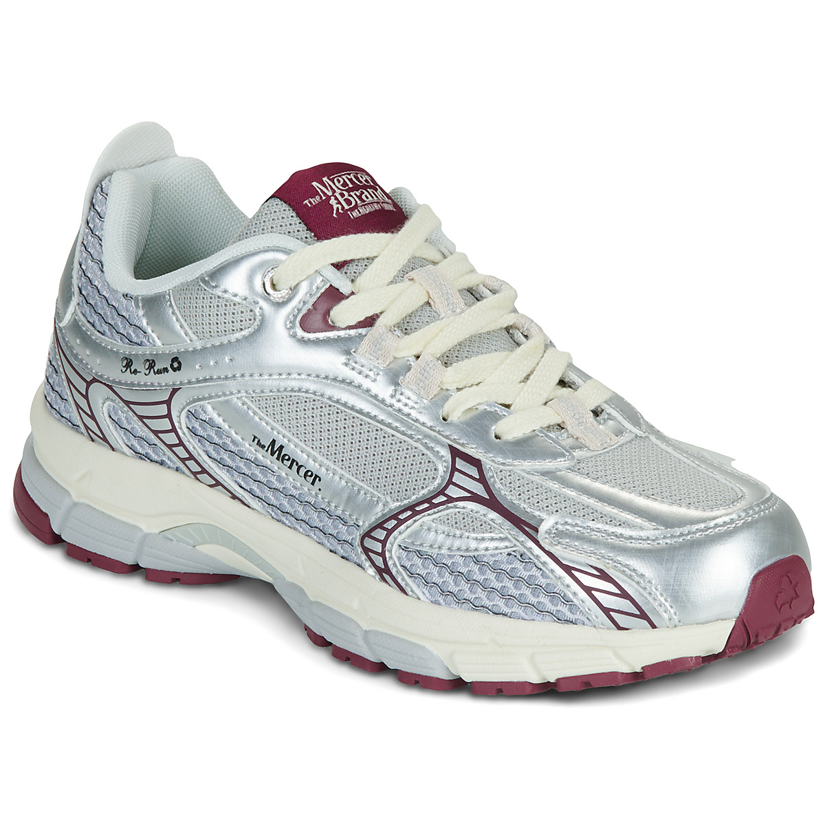The Mercer Brand - The Re-Run Twin Mesh - Silver / Red