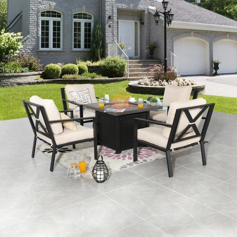 Patio Festival 5-Piece Outdoor Fire Pit Conversation Set