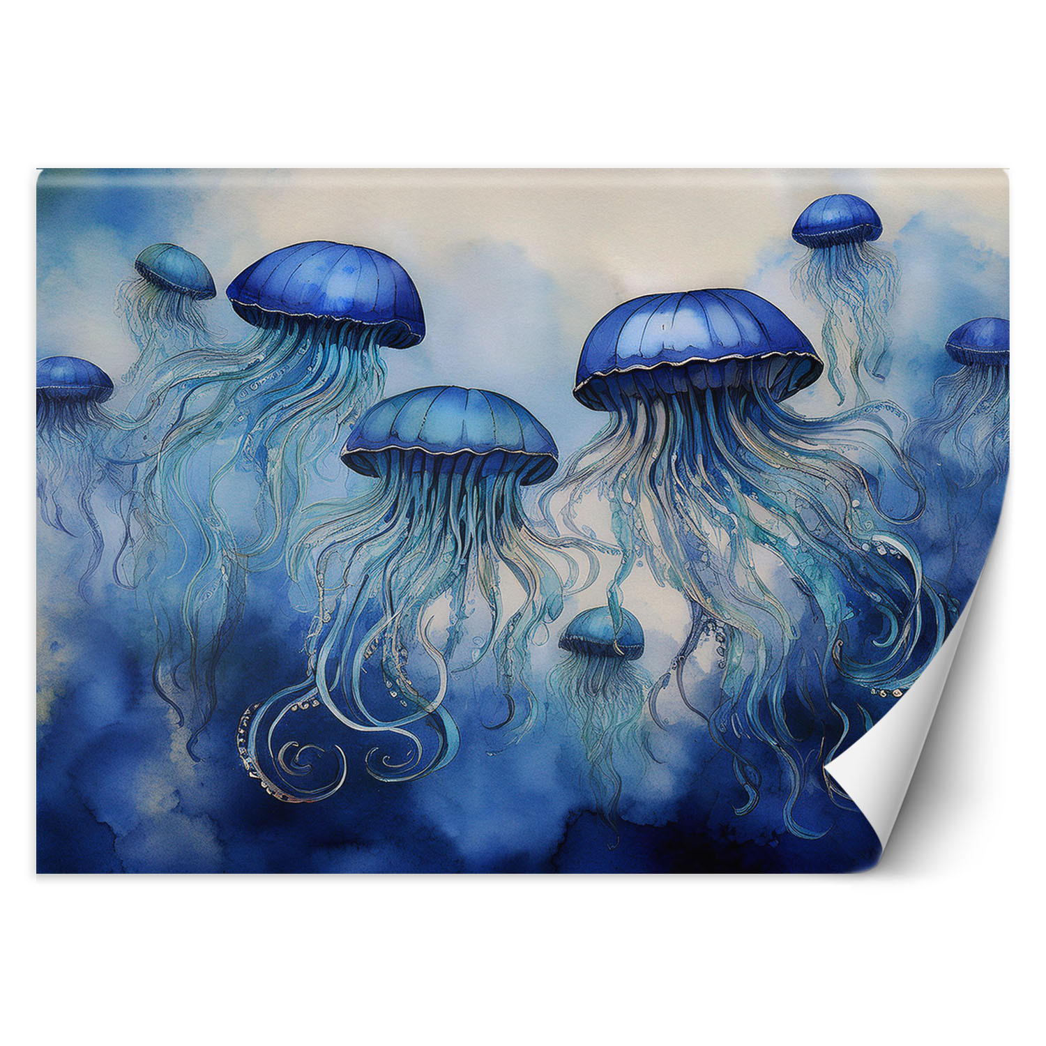 Feeby Fototapeta Niebieskie meduzy morskie