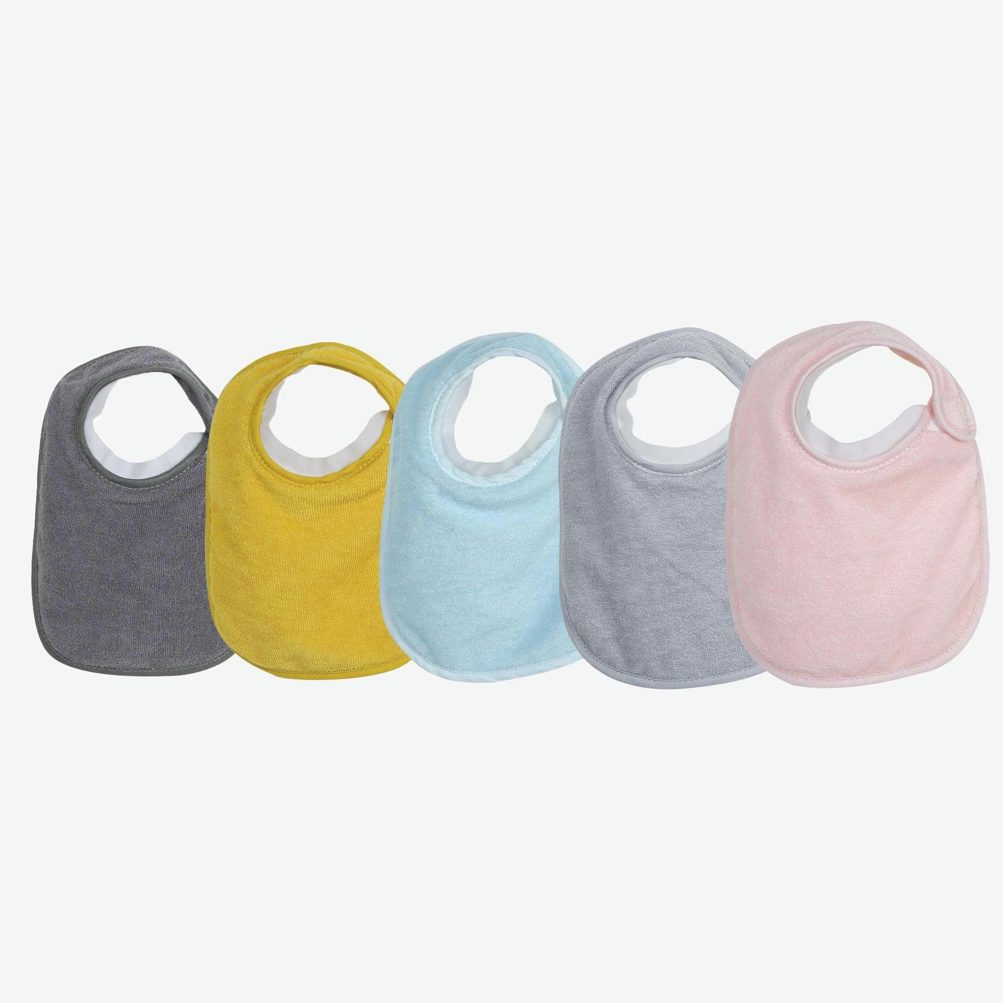 - Lot de 5 petits bavoirs à velcro Bib'up