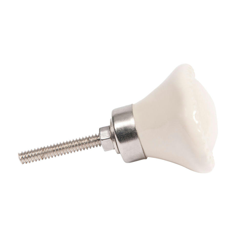 - Bouton de porte Cadeuil ovale crème