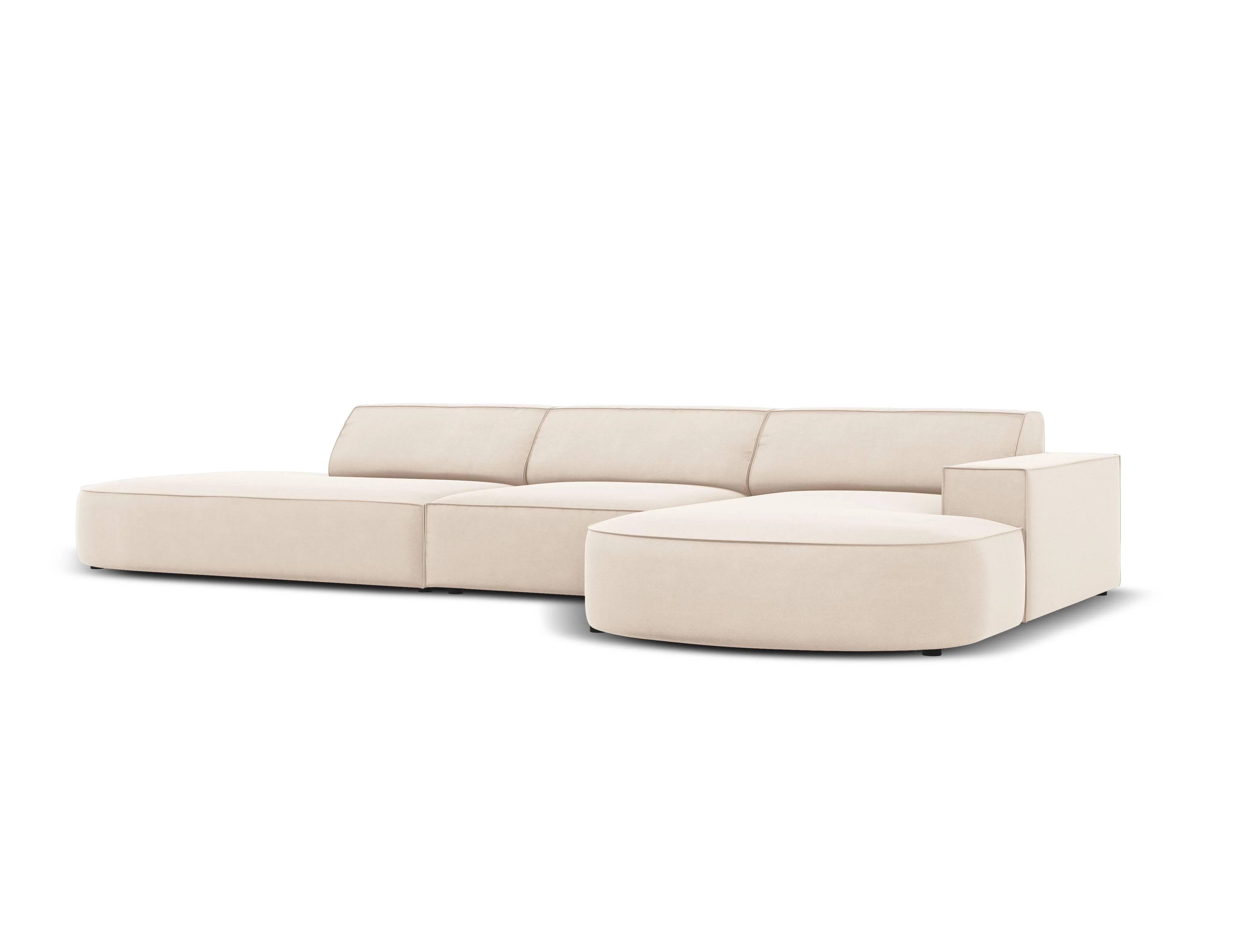 5-zits hoekbank Jodie velvet Chaise Longue rechts