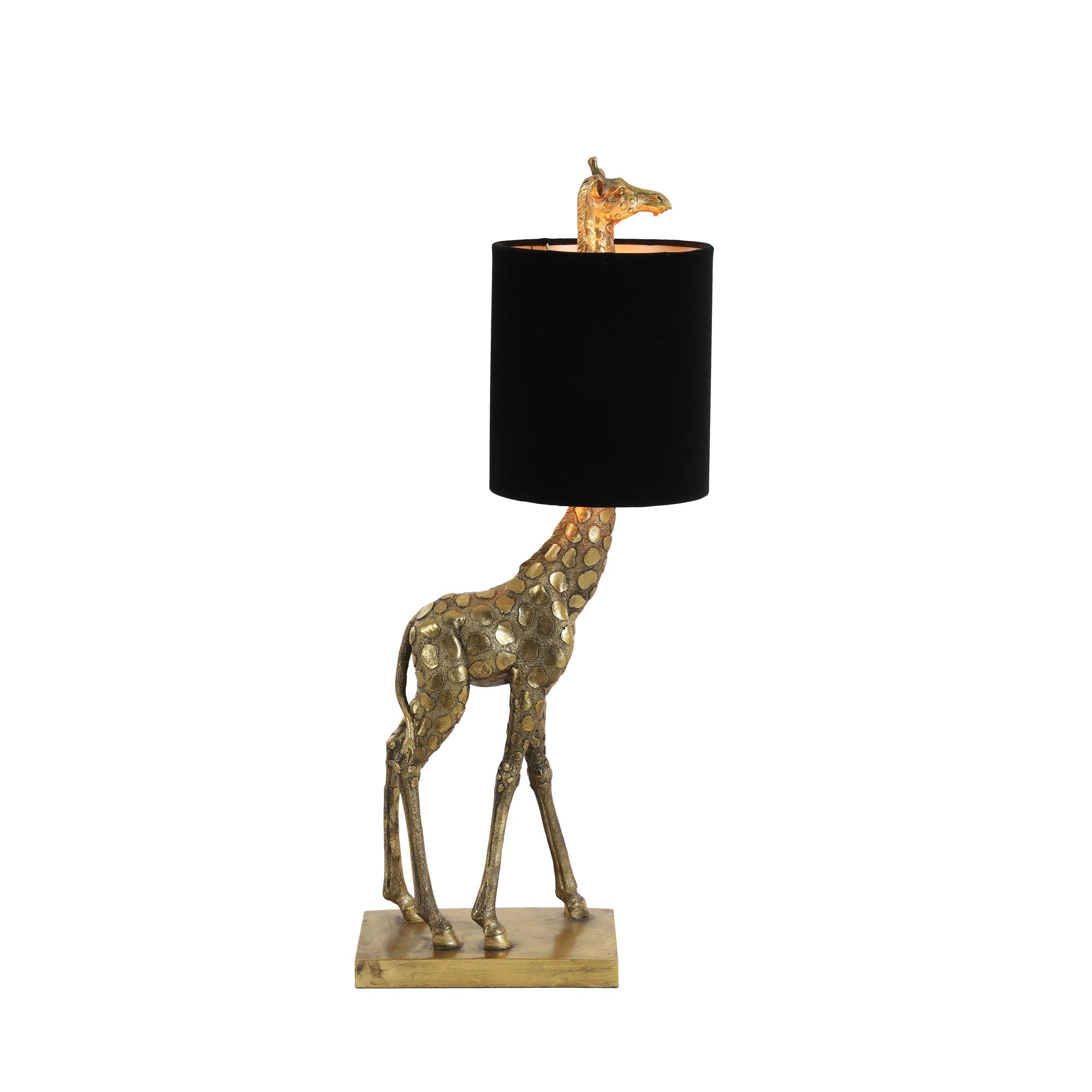 Light & Living Tafellamp Giraffe - Goud Zwart - 26x16x61cm