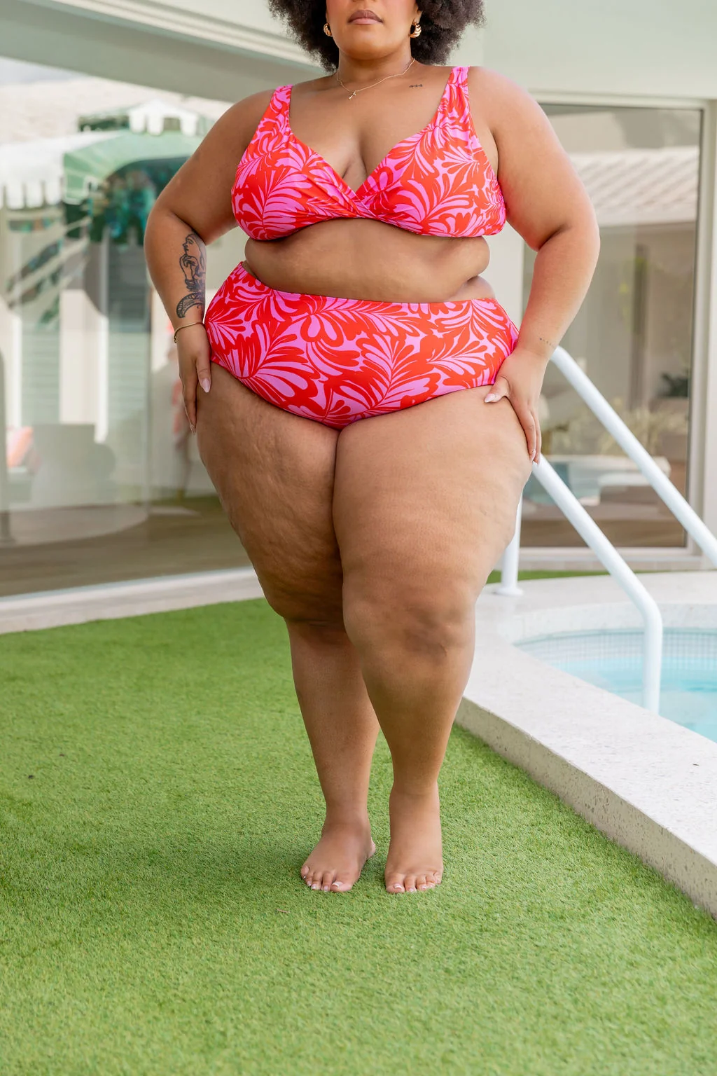Pearl Bikini Pants In Pink Jungle