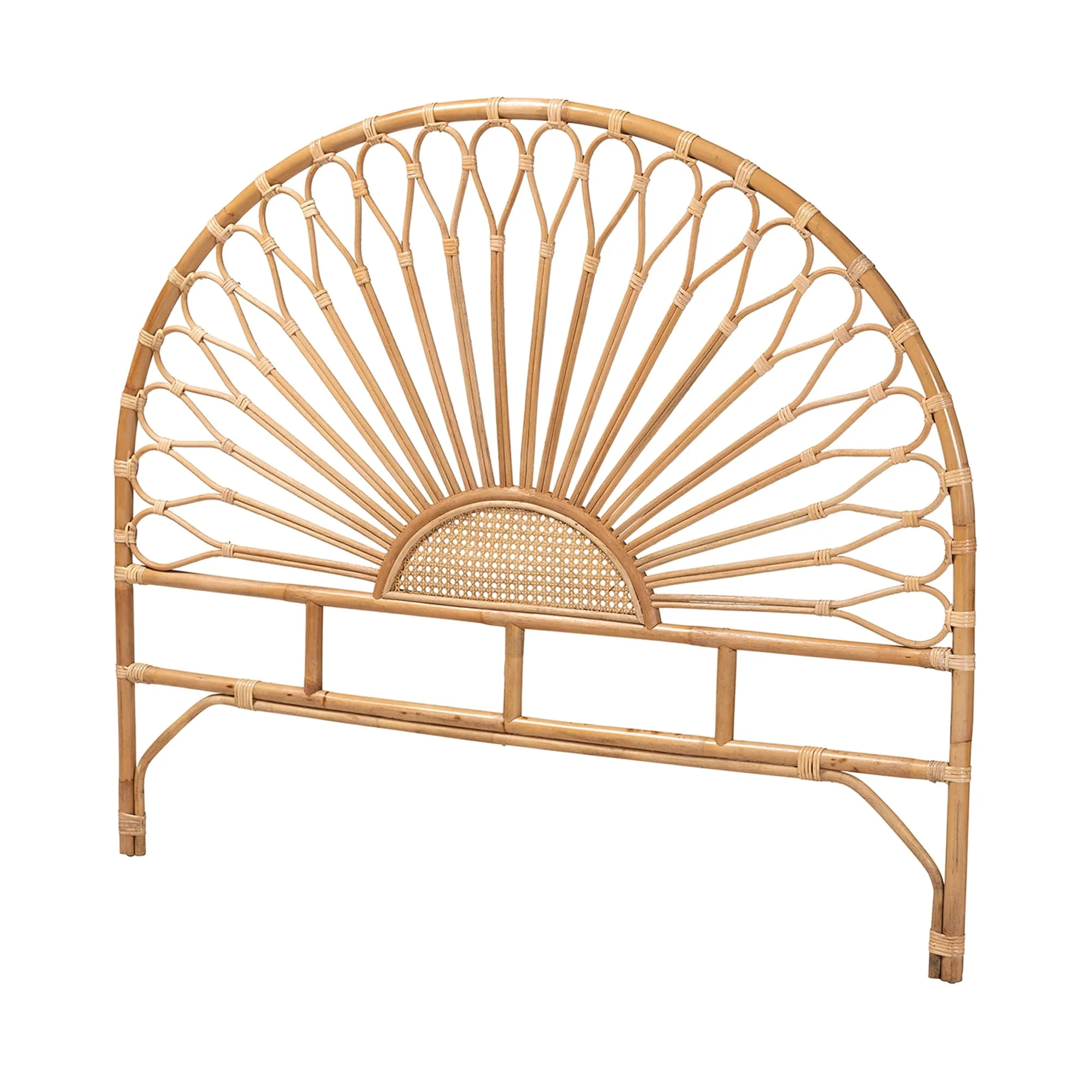 Perenna Modern Bohemian Natural Rattan Standalone Headboard