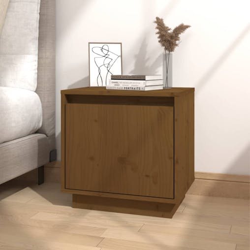 NNEVL Bedside Cabinets 2 pcs Honey Brown 40x30x40 cm Solid Wood Pine