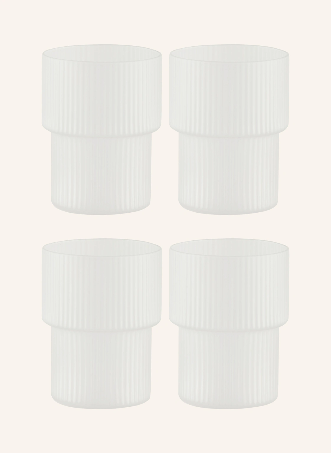 Ferm LIVING 4er-Set Trinkgläser RIPPLE