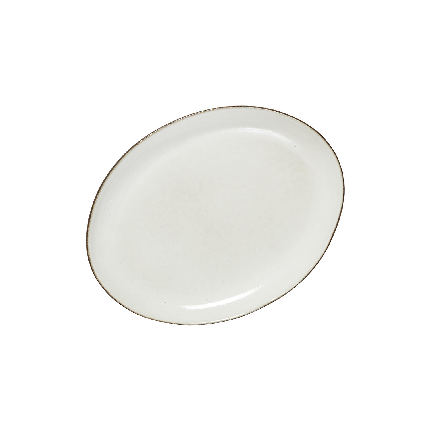 Amera middagstallerken oval, beige