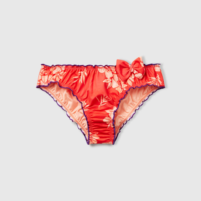 Swim bottoms with floral print