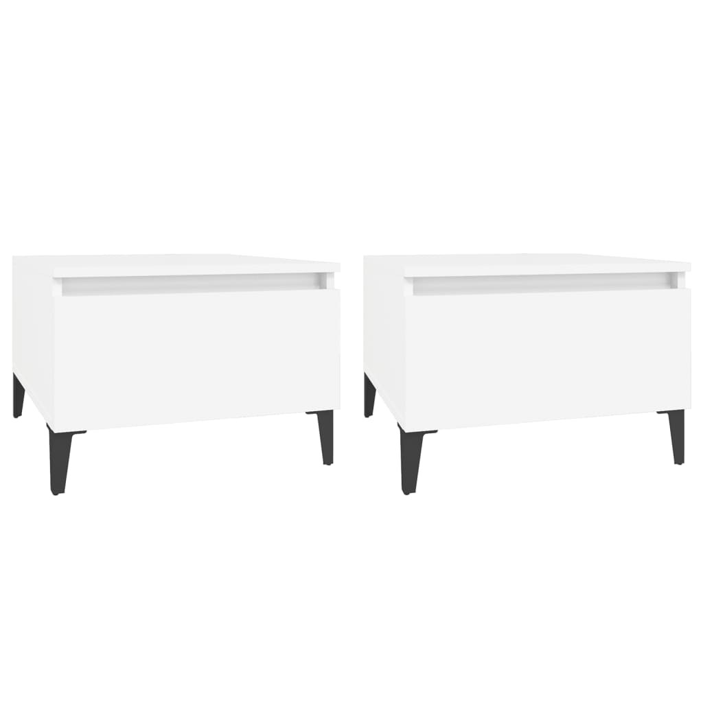 2x Szafka Nocna Biała Komoda Stolik Półka Nocna Do Sypialni 50x46x35 cm