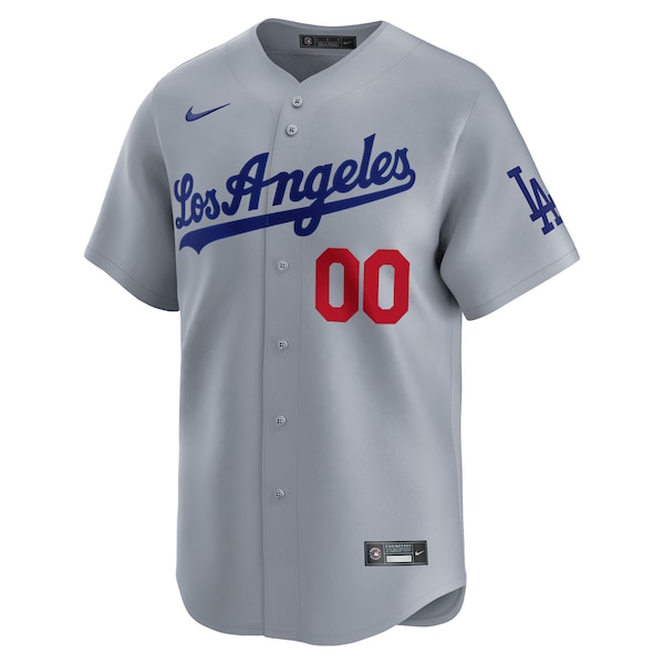 Los Angeles Dodgers Nike Away Limited Custom Jersey - Gray