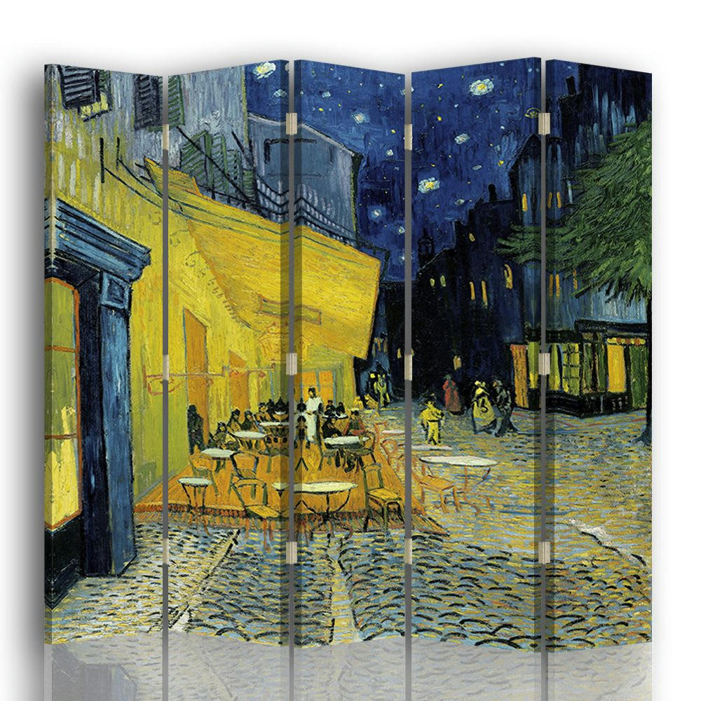 - Paravent terrasse du Café le soir - Van Gogh cm 180x170 (5 volets)