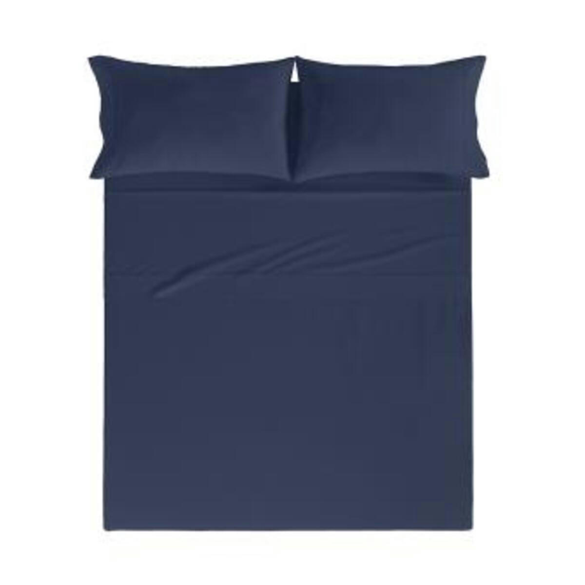 PURE DDL - Drap de lit en coton percale marine 250x280