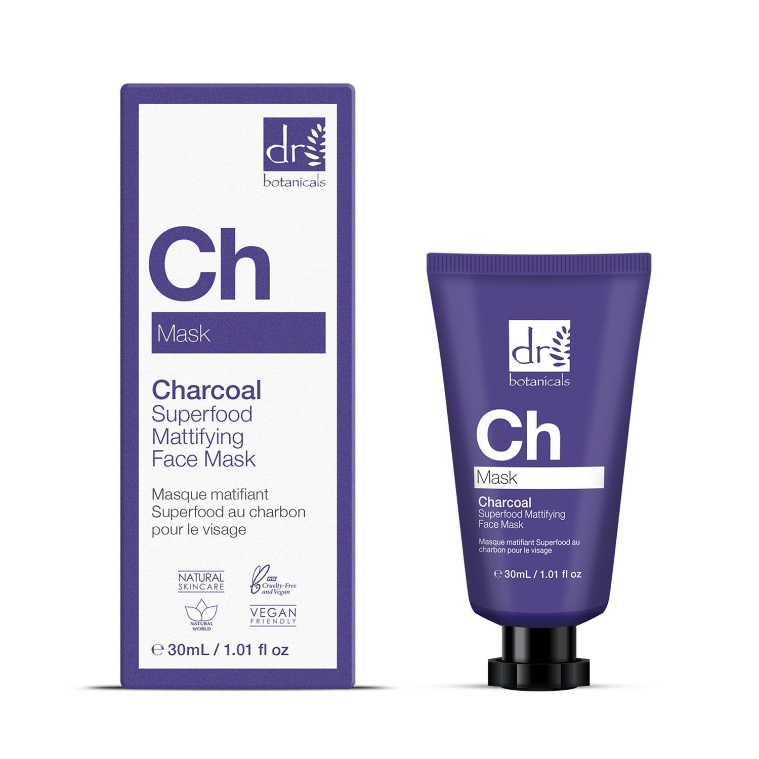 Dr. Botanicals Charcoal Superfood Mattifying Face Mask 30ml x 2 Duo Set