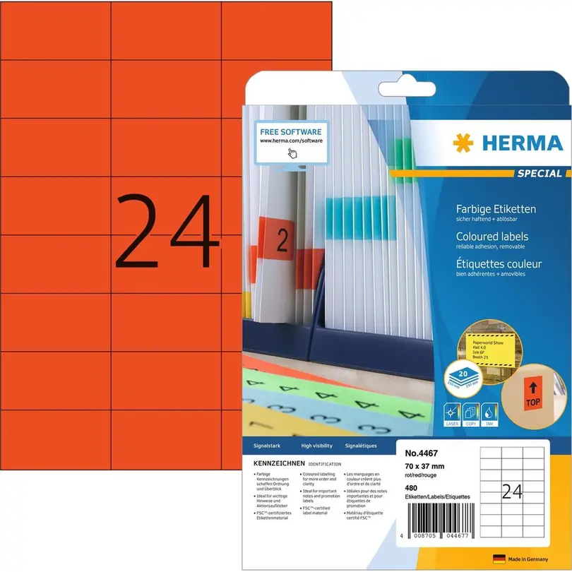 Etiketten 20er-Set Universal-Etiketten